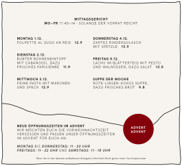 mittagessen, lunch, luitpold und augsute, prinzregent luitpold, bistro, pause, lecker, täglich wechselnd, schmeckt, hausgekocht, breakfast, frühstück, brunch