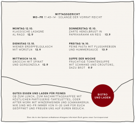  mittagessen, lunch, luitpold und augsute, prinzregent luitpold, bistro, pause, lecker, täglich wechselnd, schmeckt, hausgekocht, breakfast, frühstück, brunch